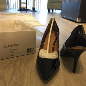 Calvin Klein gayle patent leather heels pumps